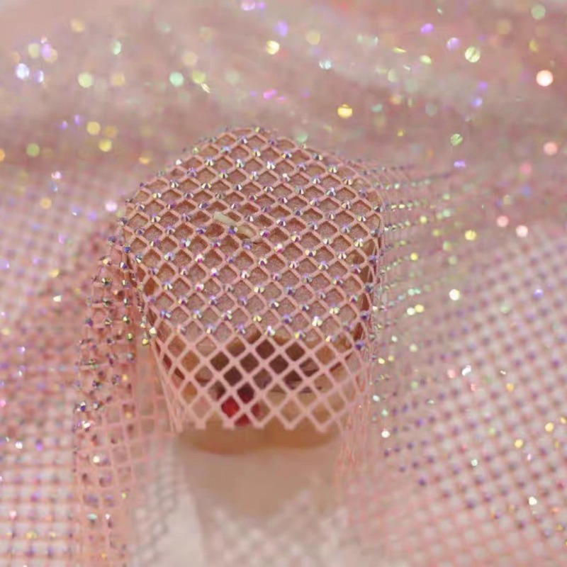 Crystal Mesh Fabric - Kain Jaring Imitasi Kristal AB Australia