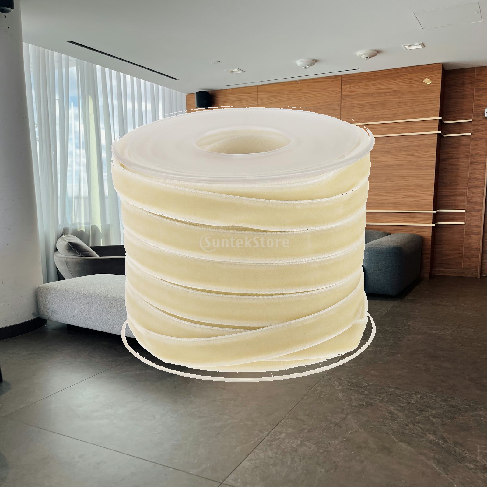 Velvet Ribbon Roll - Pita Beludru Gulung 10mm Beige Perlengkapan
