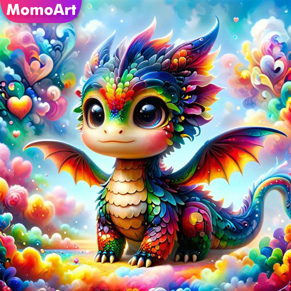 Embroidery Embellishments - Momoart persegi penuh lukisan berlian bulat