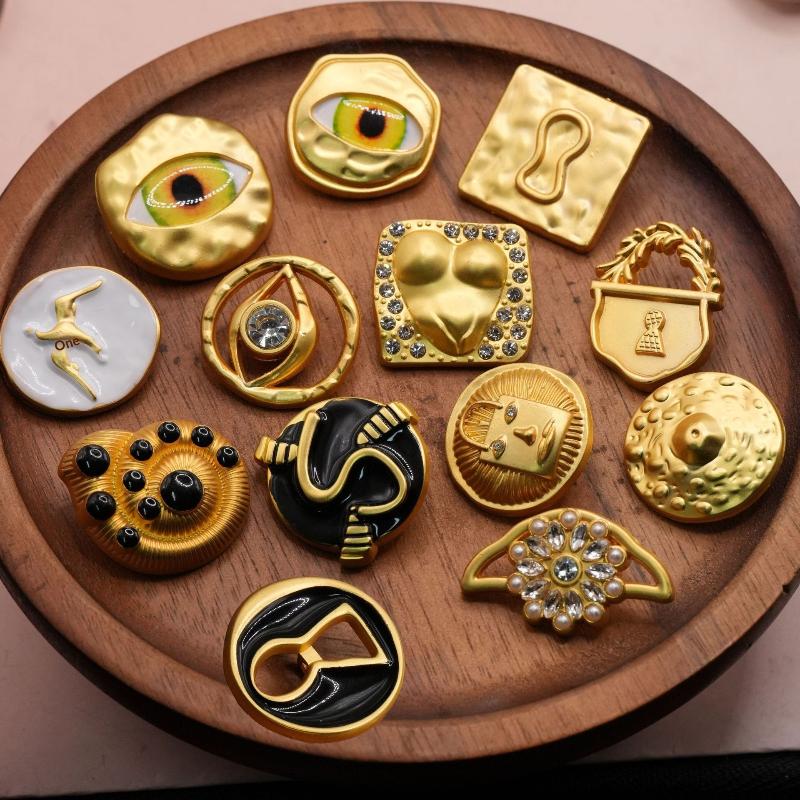 Kancing Logam Vintage Berbentu - Craft Embellishments ulasan dan harga