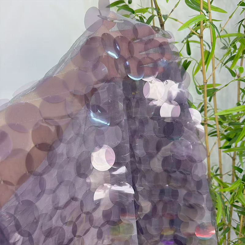 Kain Tulle Jaring Payet Besar  - Sequin Fabric Panel ulasan dan harga