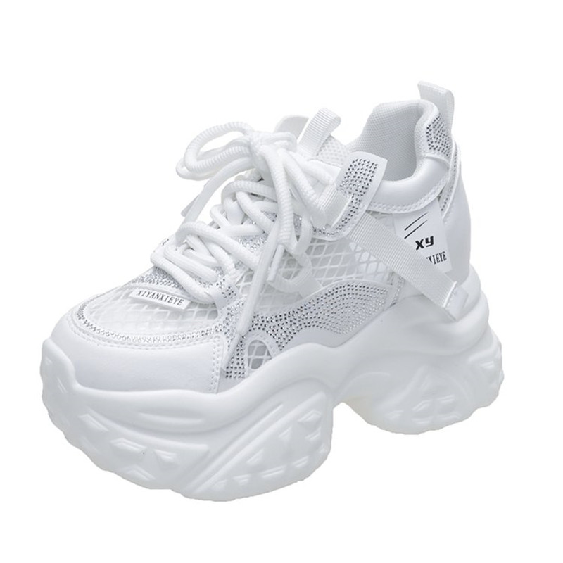 Sepatu Sneakers Platform Air M - Crystal Mesh Fabric ulasan dan harga