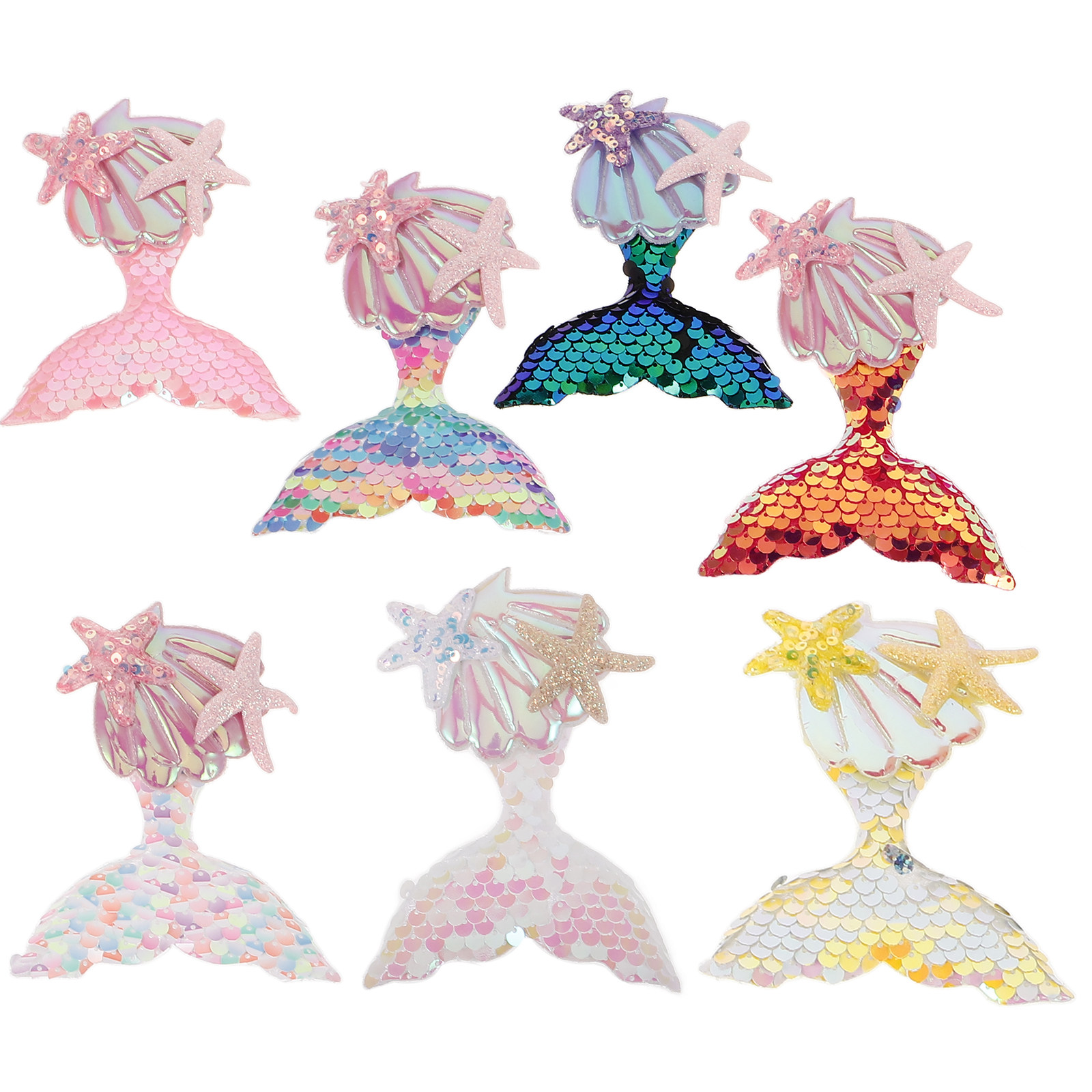 7 buah tempelan kain motif put - Embellish Craft ulasan dan harga