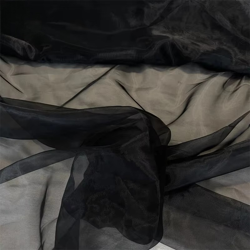 Kain Organza Kristal Hitam 5 Y - Crystal Mesh Fabric ulasan dan harga