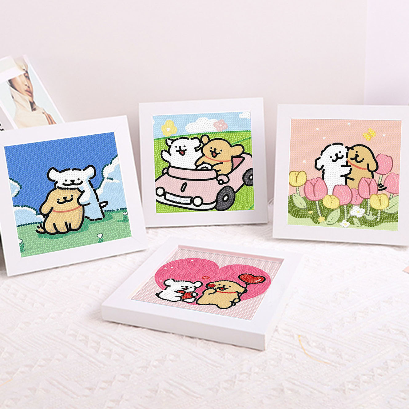 Lukisan Dekoratif Bingkai Berl - Embroidery Embellishments ulasan dan harga