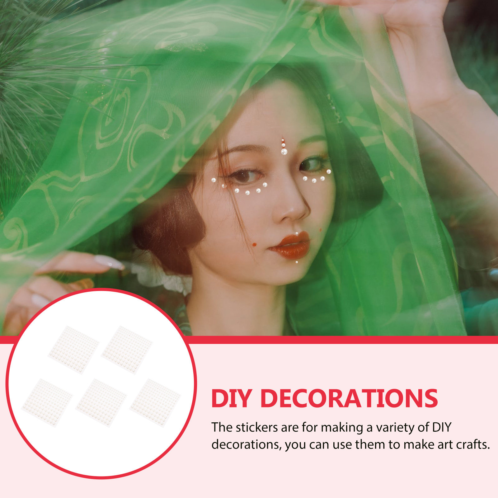 5 buah stiker mutiara untuk wa - Craft Embellishments ulasan dan harga