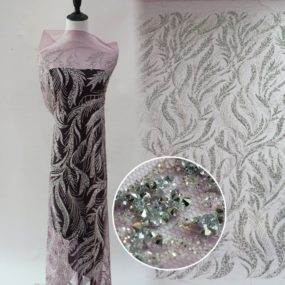 10 Bahan Kain Jaring Bordir Bu - Crystal Mesh Fabric ulasan dan harga
