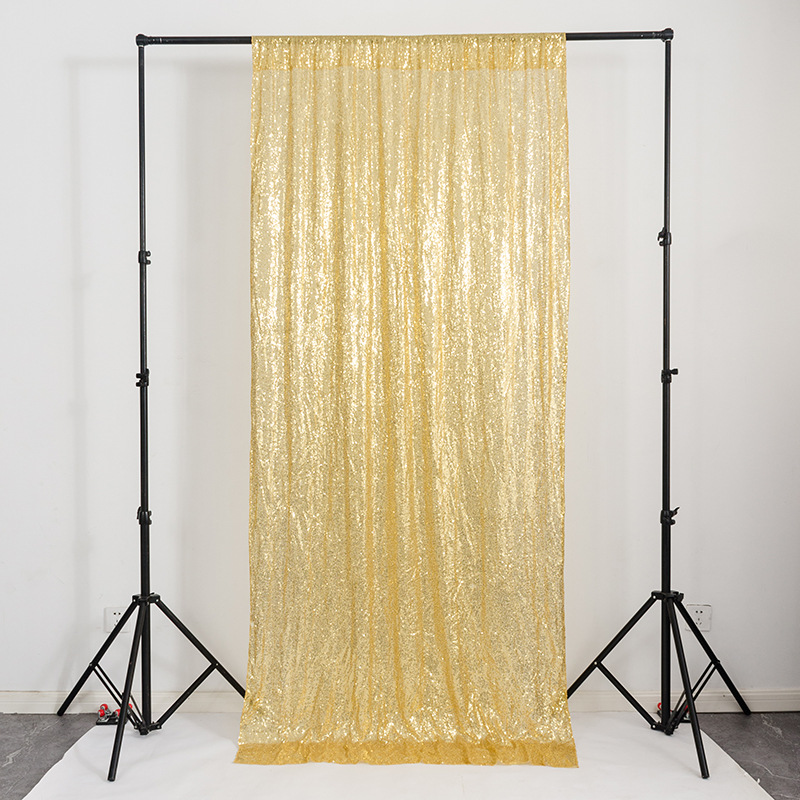 2 Buah 60X300Cm Tirai Tabung L - Sequin Fabric Panel ulasan dan harga